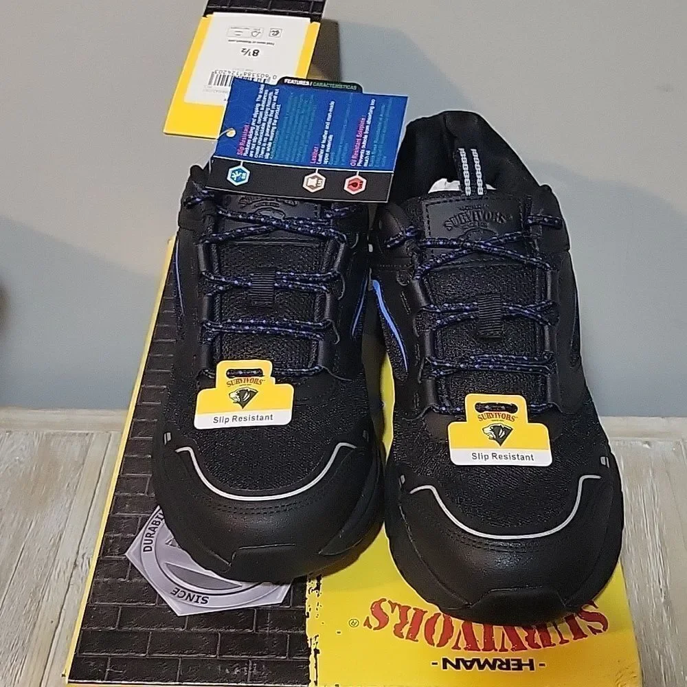 Herman Survivors Cary Soft Toe Work Shoes 8.5 Mens Slip Resistant